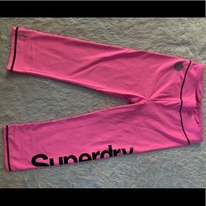 Superdry pink cropped leggings